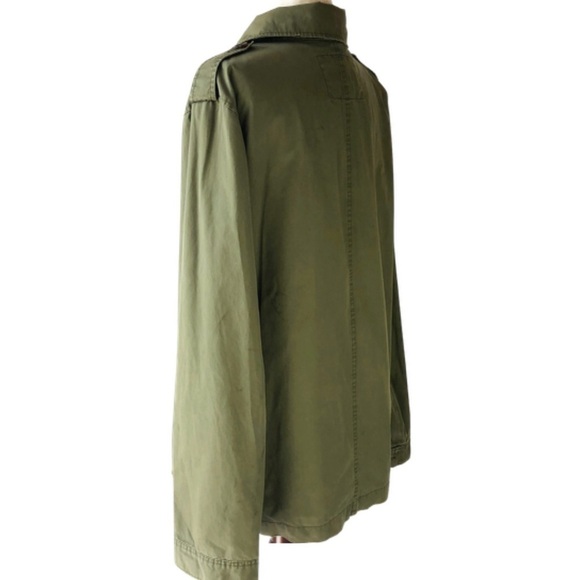 Banana Republic Women’s Army Green Button Down Lightweight Military Cargo Jacket - Picture 8 of 14